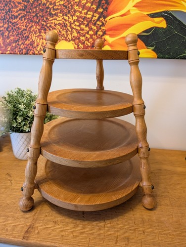 Vintage wooden tier plate - tier,