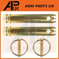 2X Top Link Pin with Lynch Pins 25mm x 90mm Cat 2 for Massey Case Ford Tractor