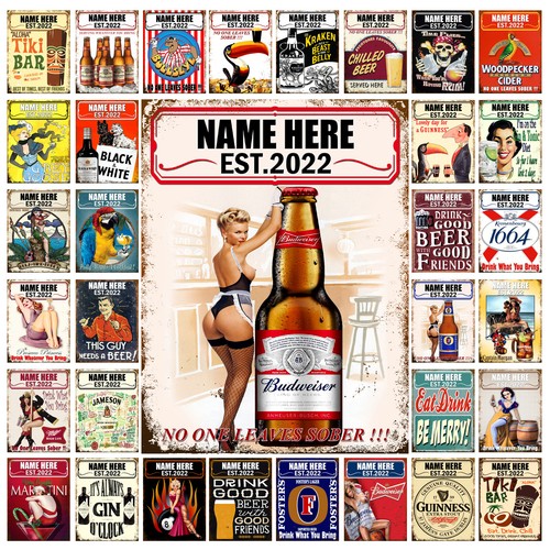Bar pub personalised metal - bar,