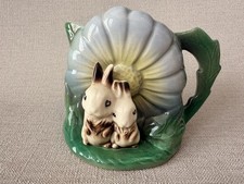 Fab Vintage Hornsea Pottery Rabbits Flower Fauna Jug Posy Vase