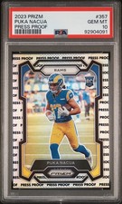 2023 Panini Prizm Press Proof Silver SP Rookie Puka Nacua PSA 10 #357 