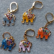 5 Stunning Elephant Stitch Markers For Crochet/knitting