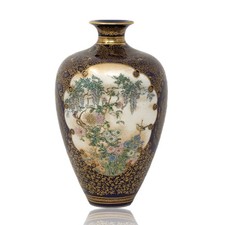 Japanese Meiji Period Satsuma Vase by Kinkozan