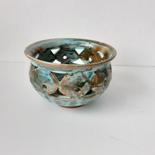 Vintage studio pottery pierced - vintage,