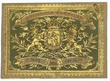 BRUSSELS CURTAINS. -  attractive gilt printed label. c1900.