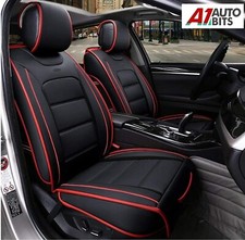 Deluxe Black PU Leather Front Car Seat Covers For Vauxhall Corsa Astra Insignia