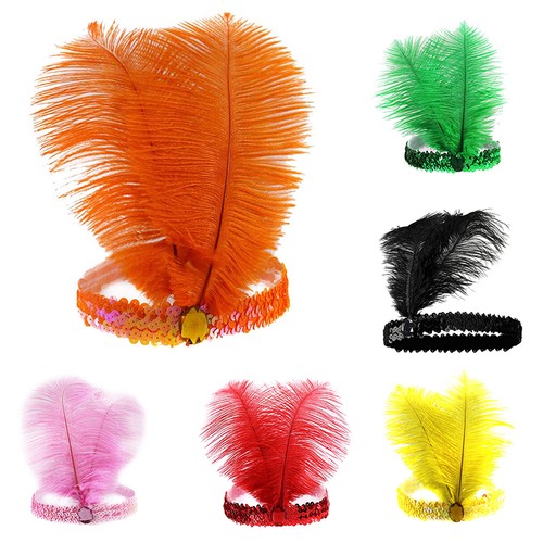 Sequins feather headband - feather,