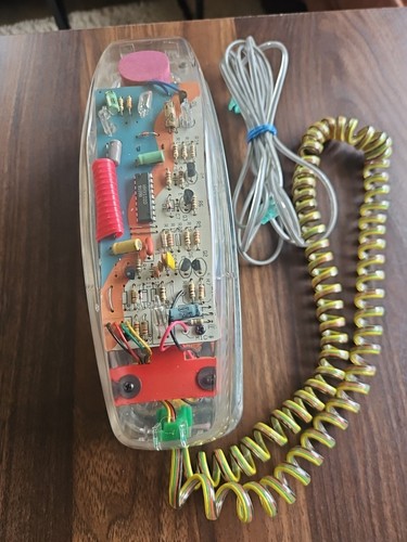 80s retro telephone clear - 80s, neon