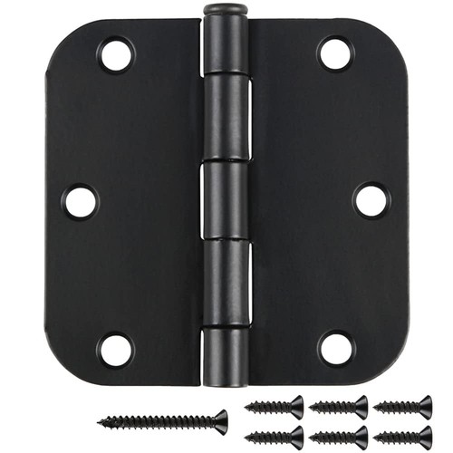 Matte black door hinges 5in - door, 3.5in