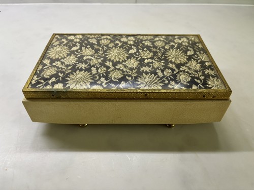 Vintage wood and brocade
