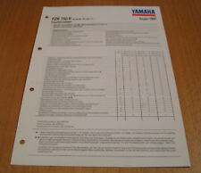 Inspektionsblatt / Service Daten Yamaha FZR 750 R - Typ 3PJ - Ausgabe 1991