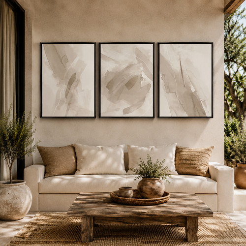 Set neutral abstract wall - set,