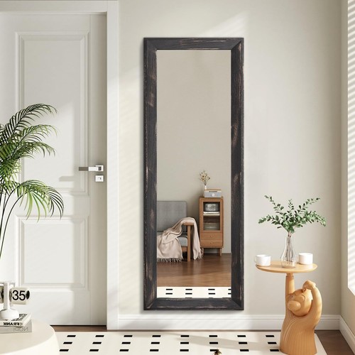Wood framed mirror full - framed, length