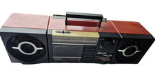Phillips Stereo Radio Cassette Recorder Cubic Compro D8254 Red Boom Box 1980s