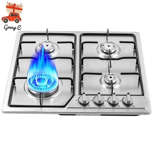 Stainless steel gas cooktop - stainless,