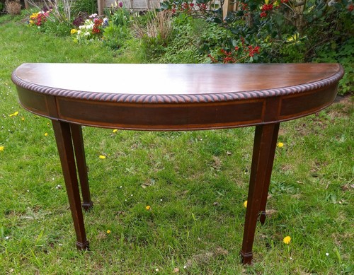 Antique mahogany demi lune - antique,