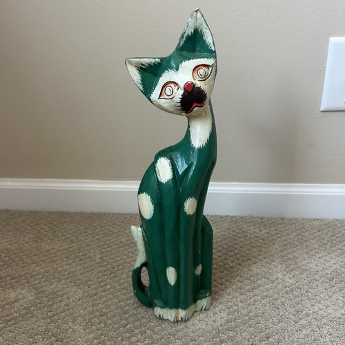 Vintage green wooden hand - green,