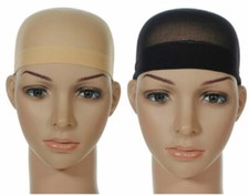 2 Pack Wig Cap Hair Black