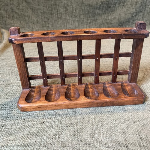 Vintage wooden pipe rack - wooden,