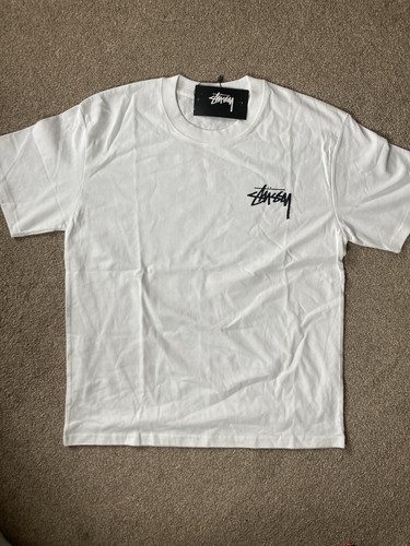 Mens white stussy - (medium),