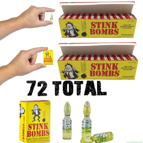Stink bombs glass vials - 72,