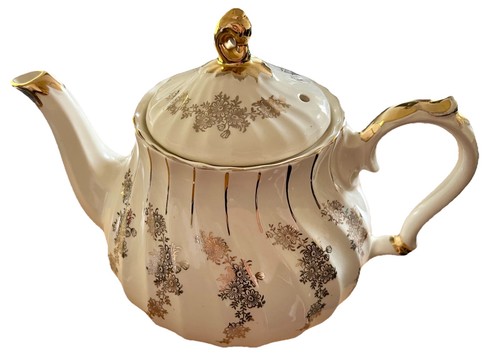 James sadler teapot - cream, with
