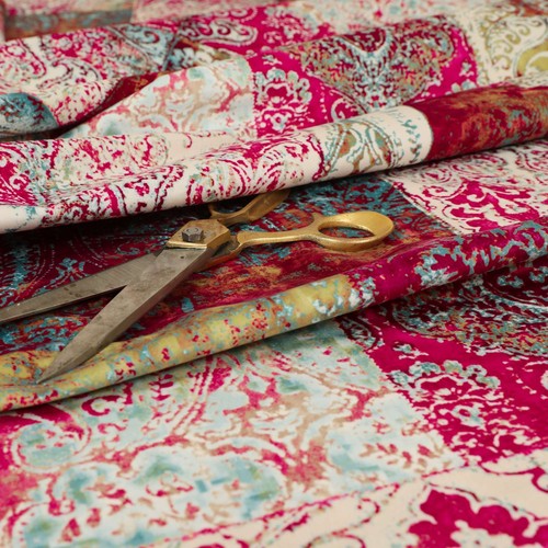 Velvet patchwork upholstery - velvet,