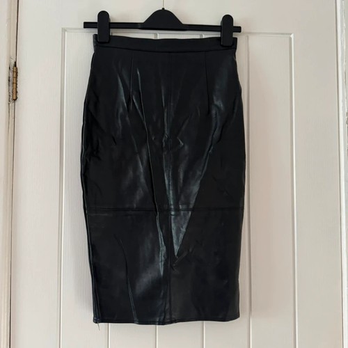 Missguided black leather midi - missguided,