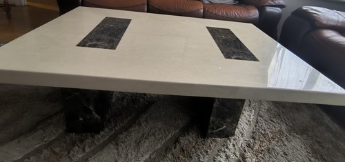 Marble polished coffee - polished, table