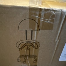 Roller Saddle Stool With Back