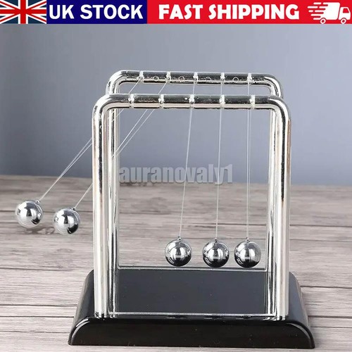Silver metal newtons cradle - uk,