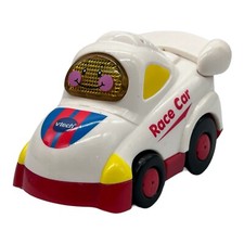 Vtech Go Go Smart Wheels Rob Race Car White Light-Up & Sounds Preschool VIDEO