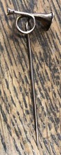 Antique 9ct Gold Hunting Horn Stick Pin Stockpin Brooch