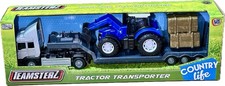 Farm Tractor 🚜 Transporter 🚛 Toys Playset Diecast Vehicle Boys NEW Blue