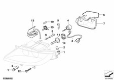 BMW Genuine Left Passenger Side NS Headlight Cover Fits E85 E86 63126928413