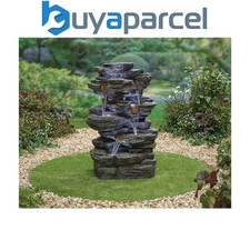 Easy Fountain Hinoki Springs LED Natural Garden Water Feature Stone Slate Effect