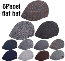 Tweed 6Panel Flat Cap Vintage