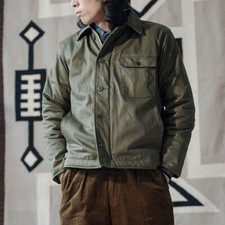 Non Stock Retro Men's US Navy A-2 Deck Jacket Military Flight Winter Fleece Coat