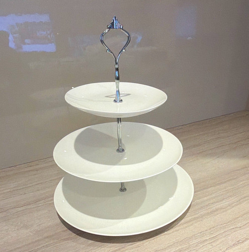 Tier white ceramic round - 3,