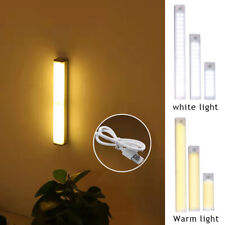 LED PIR Motion Sensor Strip Light USB Rechargeable Magnetic Cabinet Closet Lamp"
