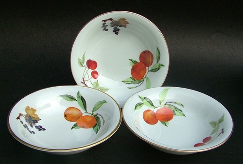 Three royal worcester evesham - three,