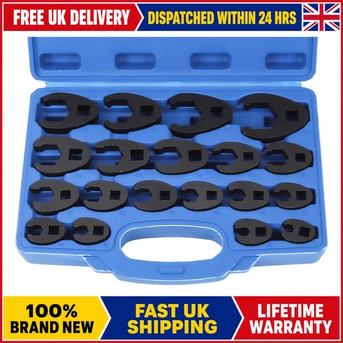 Piece crowfoot wrench set - 19-piece,