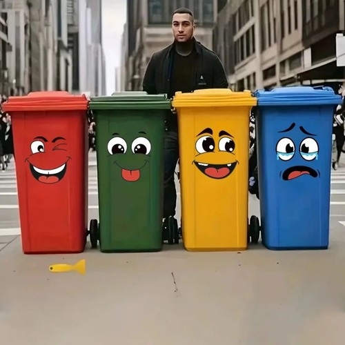 Bin stickers 4pcs - bin,