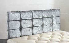  20" Crushed velvet headboard available 3ft,4ft,4"6 5ft