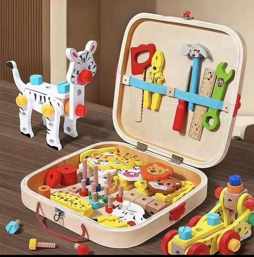 Wooden kids tool set - wooden,