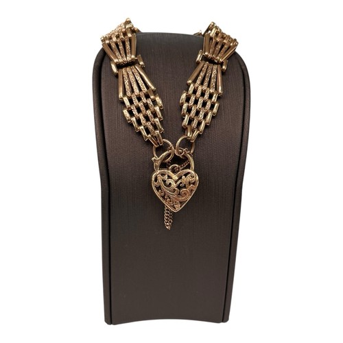9ct rose gold bar gate - rose,