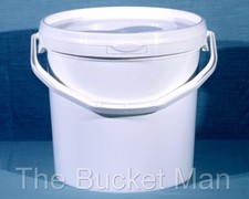 10 L Ltr Litre White Plastic