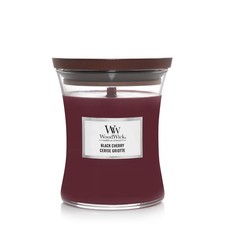 WoodWick Candle Black Cherry Medium Hourglass Scent Decor Gift Fragrance