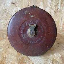 Vintage John Rabone & Sons Hockley Abbey Leather Measuring Tape 100Ft No260