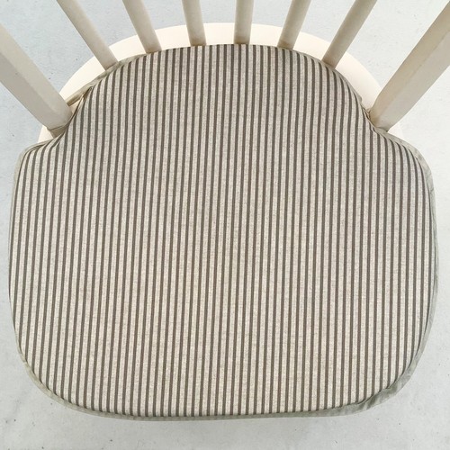 Grey beige ticking stripe - beige,